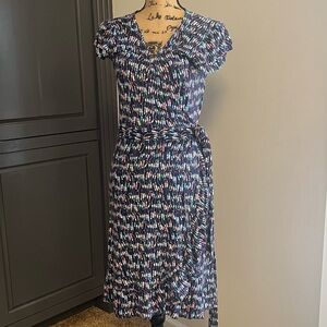 Boat Print Lilly Pulitzer Wrap Dress